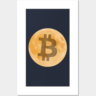 Bitcoin to the Moon Posters and Art